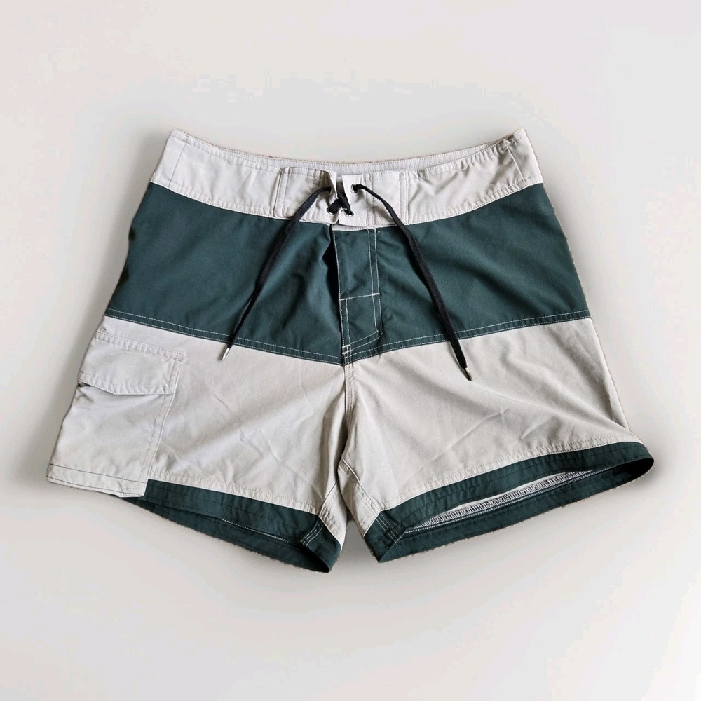 Coalatree Trailhead Shorts Mens‎ sz 30 Board Shorts Active Swim Trunks Tan Green